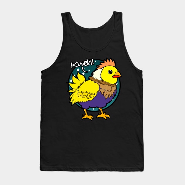 Kweh Fat Chocobo - Final Fantasy Creature - Monster Summon Tank Top by Tezatoons